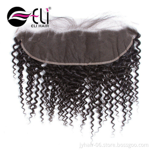 ELI Wholesale Price Durable Natural Swiss 4x4 Lace Closure soft 13x4 lace frontal closure human hair